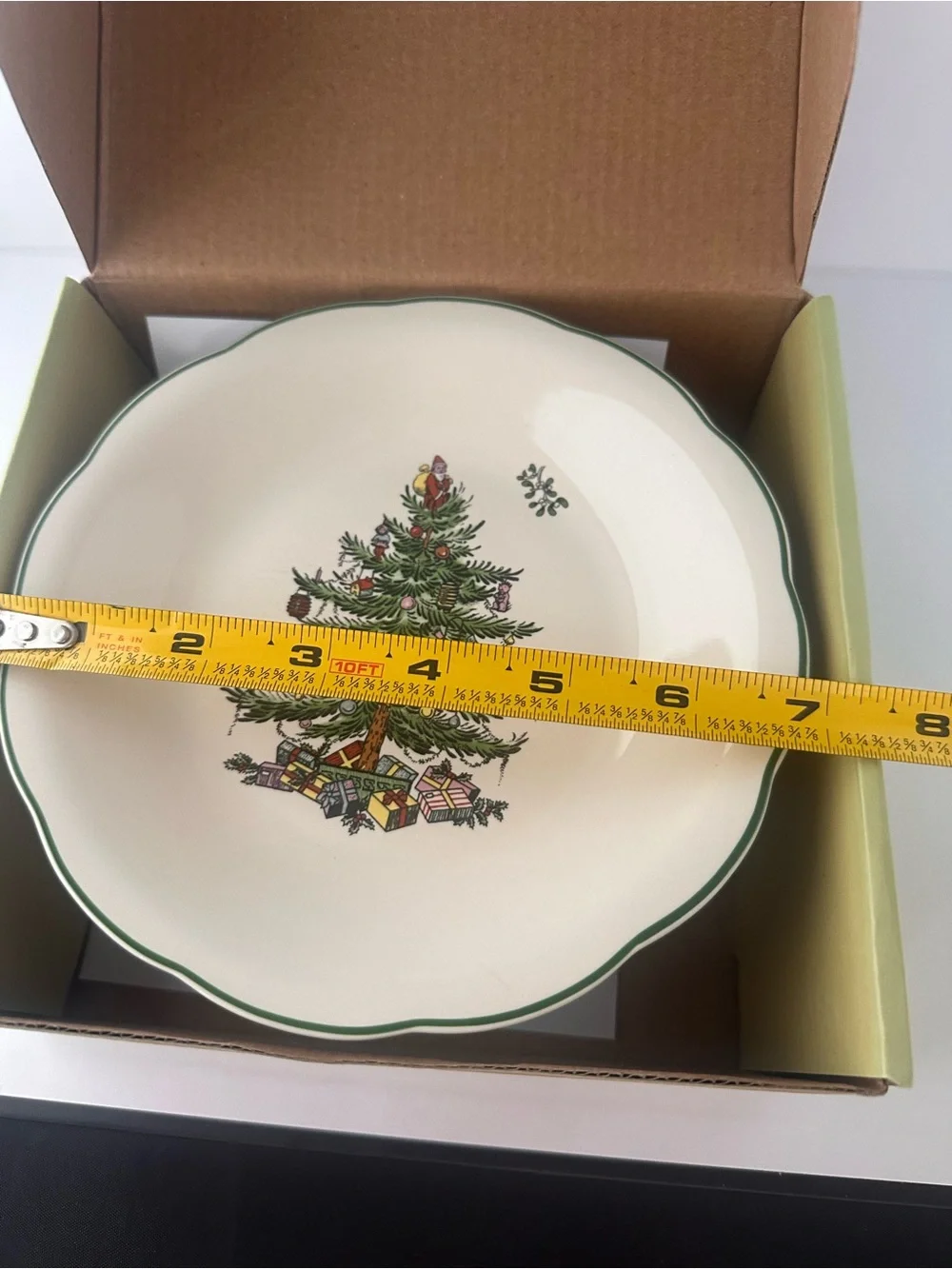 Spode Christmas Tree Sculpted Footed Candy Dish 7